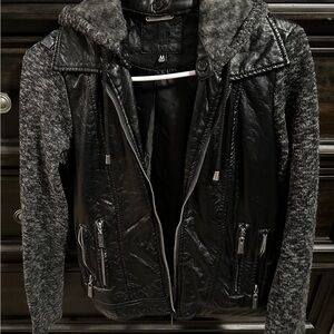 Black and Gray Hooded Jacket